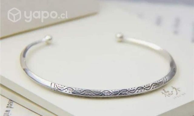 Brazalete plata de ley tailandesa 925 tallada