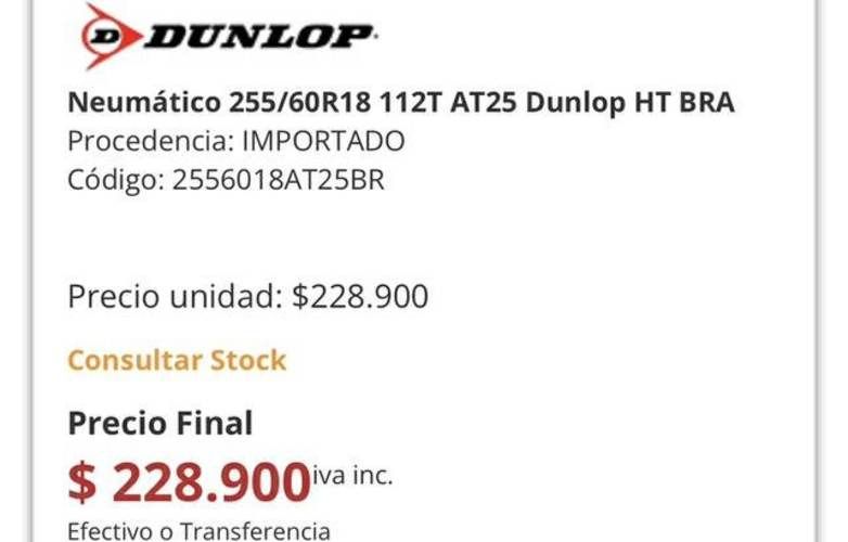 Neumaticos 255/60 con llanta R18