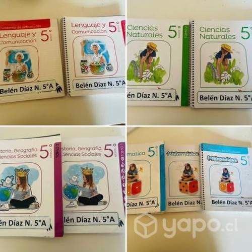 Libros textos quinto básico Santillana saber hacer