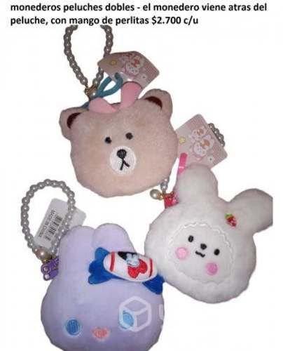 Monedero peluche doble kawai