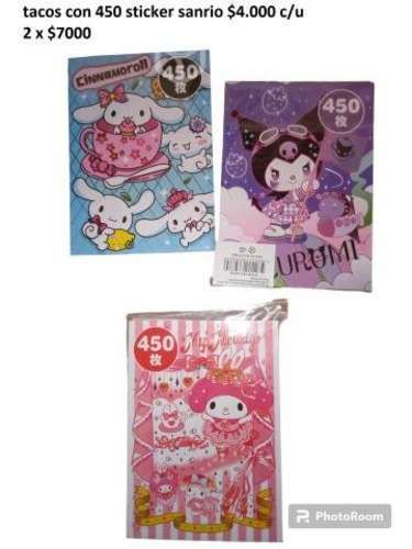 Tacos stickers 450 unds kuromi