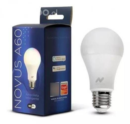 Ampolleta Inteligente Novus A60 Wifi Bluetooth Rgb