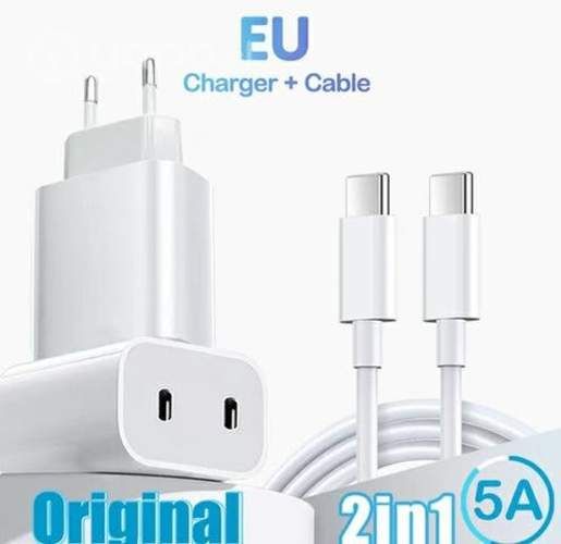 Cargador carga rápida con cable usb c-c