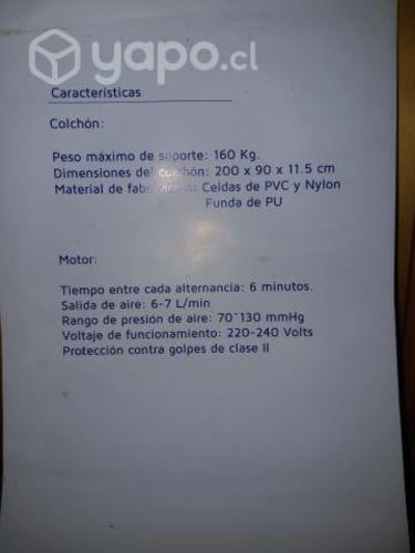 colchón antiescaras con motor