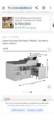 esta cama desarmada en 60.000