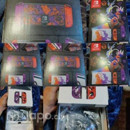 Nintendo switch oled edicion skarlet y violeta