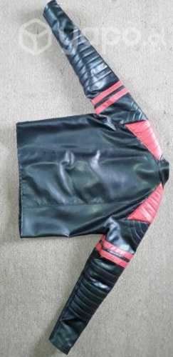 Chaqueta rockera negro/rojo