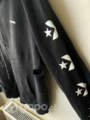 Poleron converse negro talla m