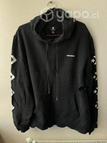 Poleron converse negro talla m