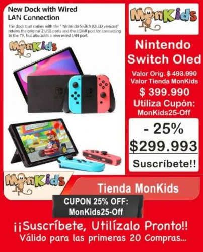 Nintendo Switch Oled 64gb Standard Rojo Azul Neó