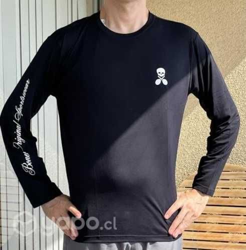 Polera manga larga deportiva UV black