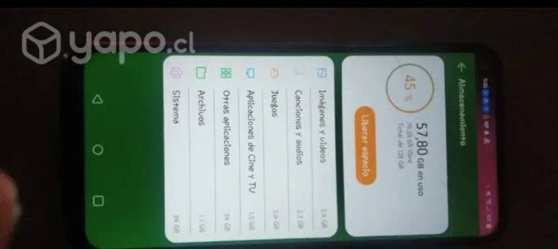 Celular LG k61 en buenas condiciones con car