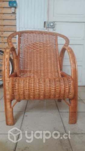 Silla de Mimbre con respaldo para 1 persona