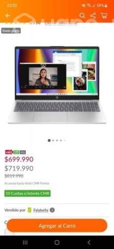 Notebook 15-FD0012LA Intel Core i7 13va Gen. 8GB R