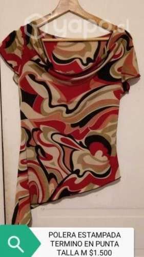 Polera estampada termino en punta