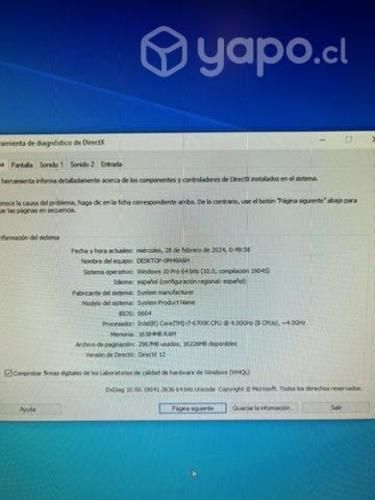 Computador de escritorio