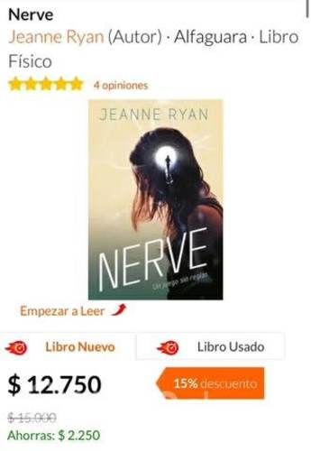 Libro Nerve - Jeanne Ryan