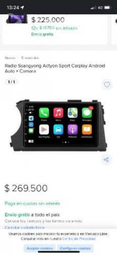 Radio ssang yong actyon sport CarPlay Android