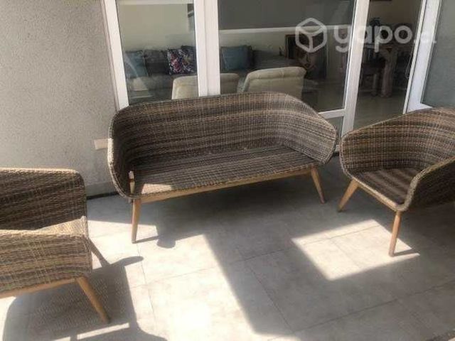 Juego de terraza, ratán sintético