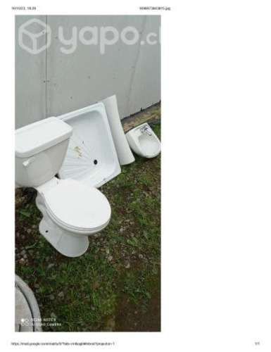 Juego de baño completo wc lavamanos receptaculo