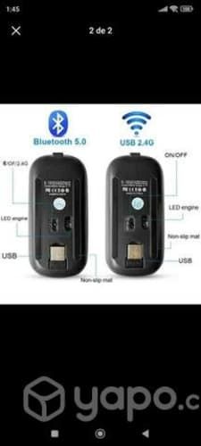 Lote de 10 mause recargable con luces rgb bluetoth