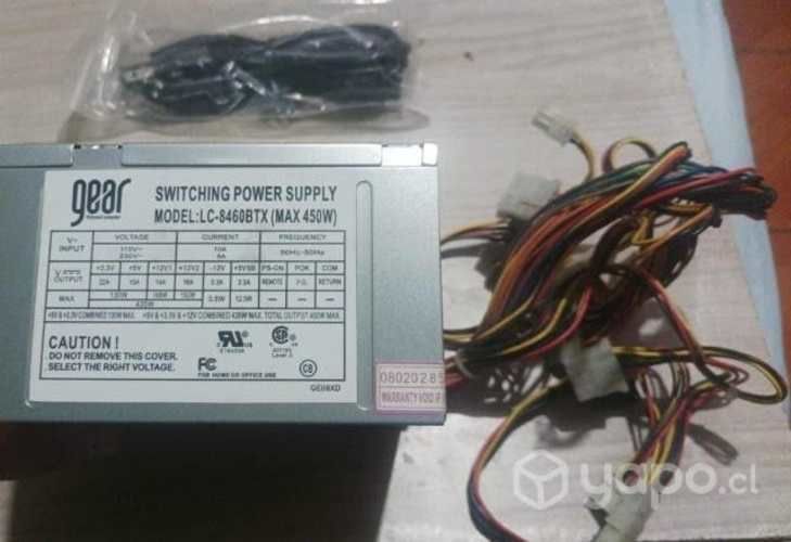 Fuente de poder lc-8460 lc-8460btx 450w
