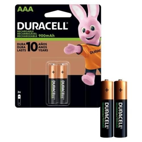 Pilas Recargable AAA HR03 x2 Cilindrica Duracell