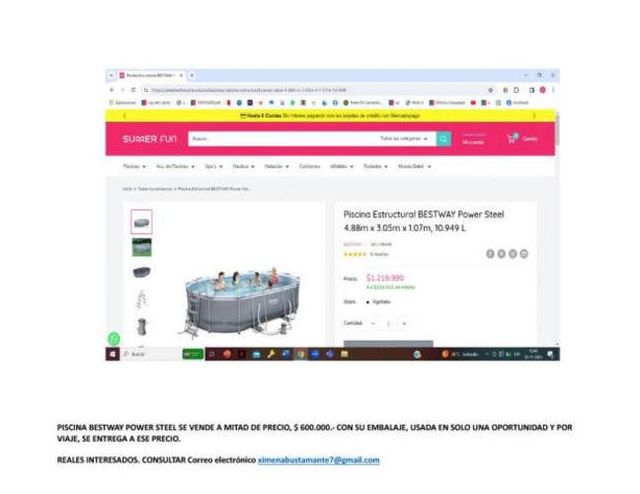 Piscina bestway power steel