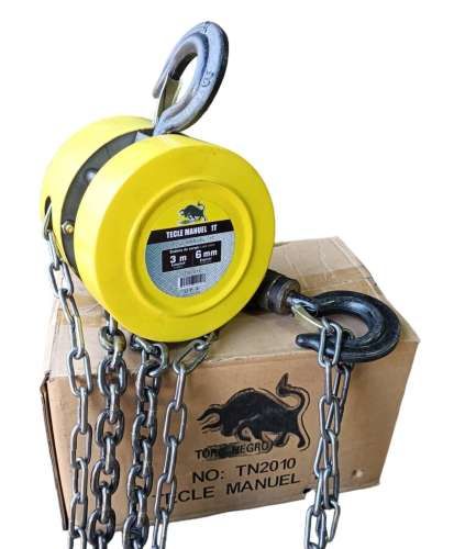 Tecle Con Cadena Manual 1 Tonelada 3 Metros Cadena MAYOR Y DETALLE