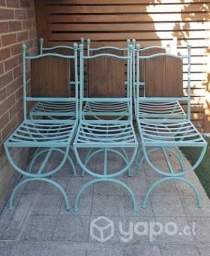 Sillas antiguas de fierro forjado
