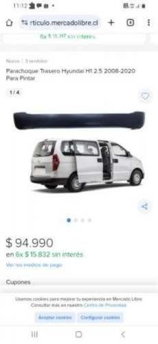 Parachoque trasero hyundai h1