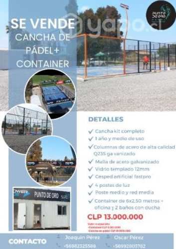 Cancha de padel+container