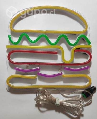 Cuadro Neon Led Hamburuesa