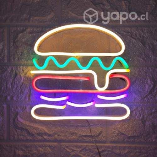 Cuadro Neon Led Hamburuesa