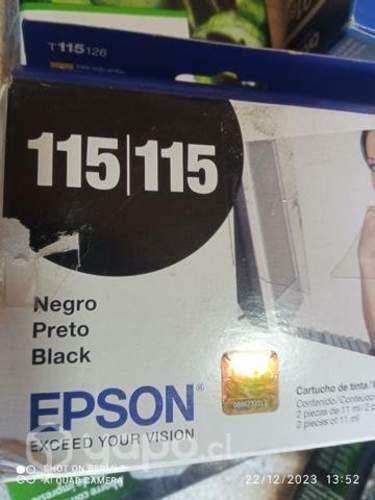 Tinta Epson 115 black original packs doble