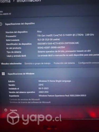 Notebook gamer Acer Nitro 5