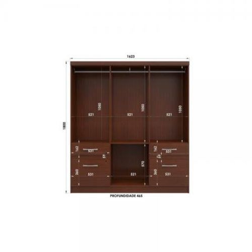 Closet 6 puertas 4 cajones yardas