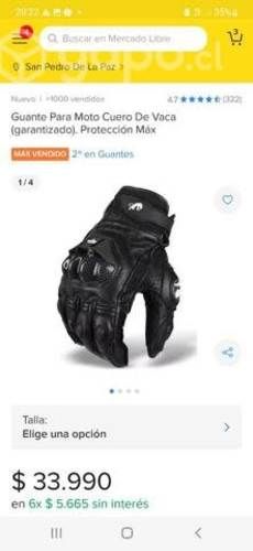 Guantes de Cuero Para Moto Nuevos