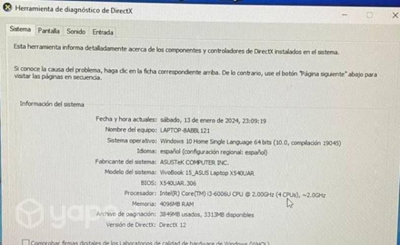 Notebook ASUS VivoBook X540UAR