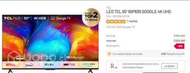 Led tcl 55" 55p635 google 4k uhd led tcl 55" 55p63