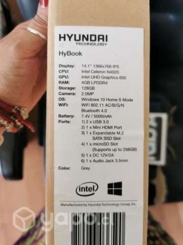Notebook hyundai 0 uso