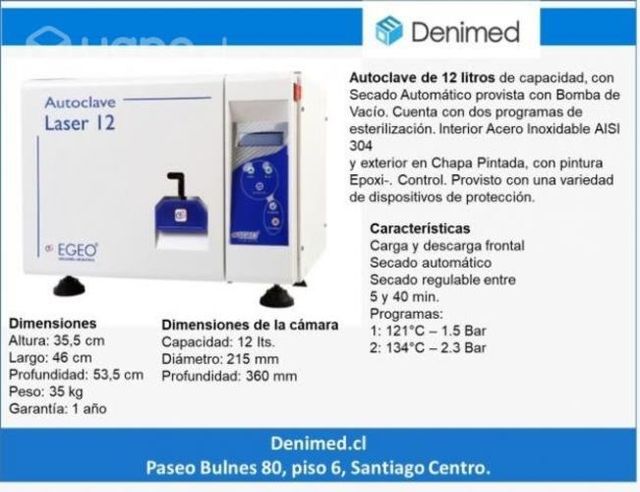 Autoclave EGEO Láser 12