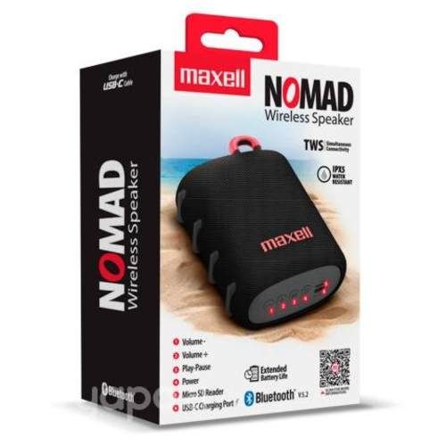 Parlante Portatil Maxell Nomad Bluetooth TWS IPX5