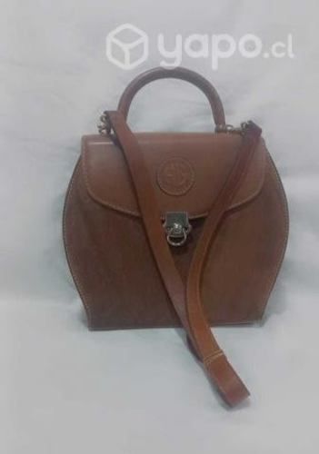 Cartera cuero "HG" original impecable