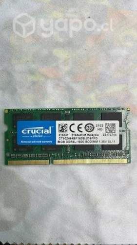 Memorias RAM para notebook