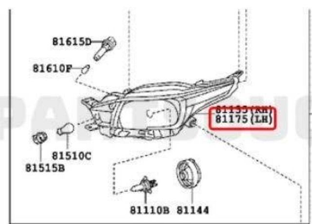 OPTICO IZQ. TY YARIS 14-16. Cod 811700D670