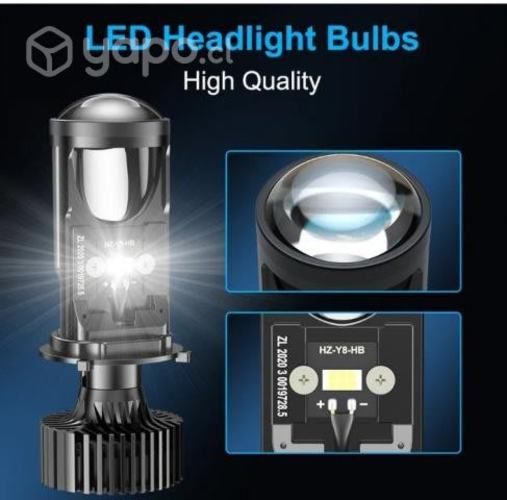 Kit 2 Ampolletas Premium Led Proyector Con Lupa H4