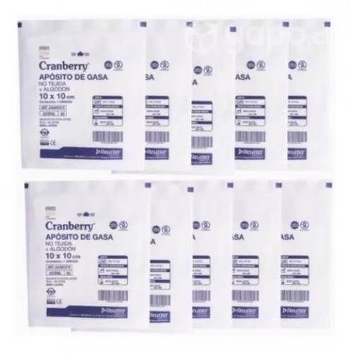 Aposito gasa nt+algod.est.10x10 bolsa x 10