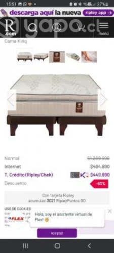 Cama King y mueble