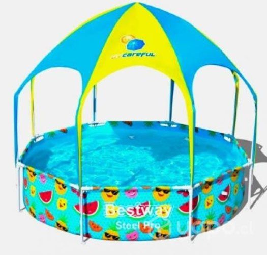 Piscina con toldo filtro uv nueva 2.44x51 cm